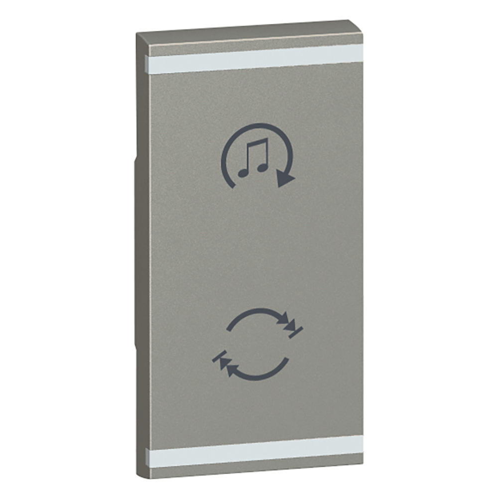 Square key cover Arteor BUS/SCS - sound source selection - 1 module - magnesium