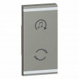Square key cover Arteor BUS/SCS - sound source selection - 1 module - magnesium