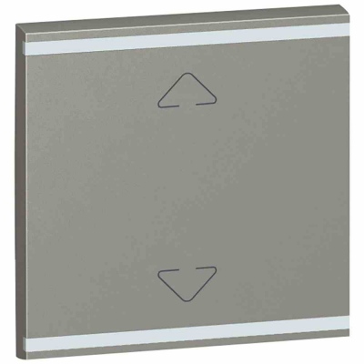 Square key cover Arteor BUS/SCS - Up/Down symbol - 2 modules - magnesium