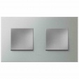 Plate Arteor - French/German std - square - 2 x 2 modules - pearl alu
