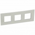 Plate Arteor - French/German std - square - 3 x 2 modules - pearl alu