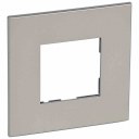 Plate Arteor - French/German std - square - 2 modules - pearl alu