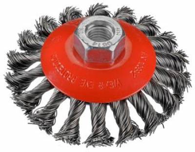 Brush D100x10xM14 knotted wire,bevel form
