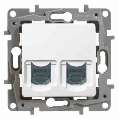 DOUBLE RJ45 CAT 6 UTP WHITE