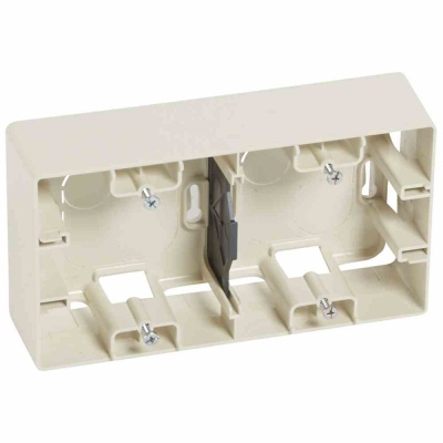 Surface mounting box Niloe - 2 gang - ivory