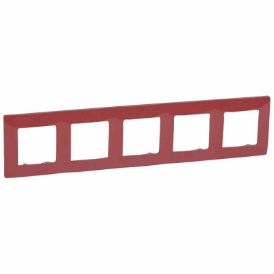 Plate Niloe - 5 gang - red