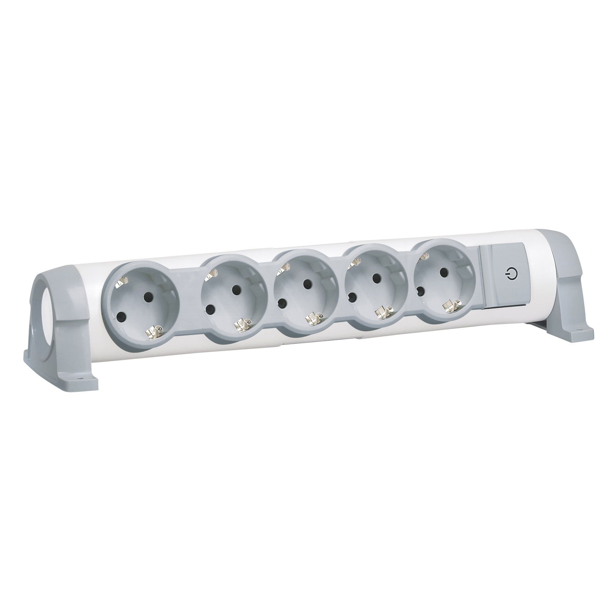 Multi-outlet extension for comfort - 5x2P+E orientable - w/o cord