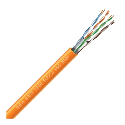 4x2x0.5  ZFNM   U/UTP Cat.6 LSZH (23AWG) - oranžs
