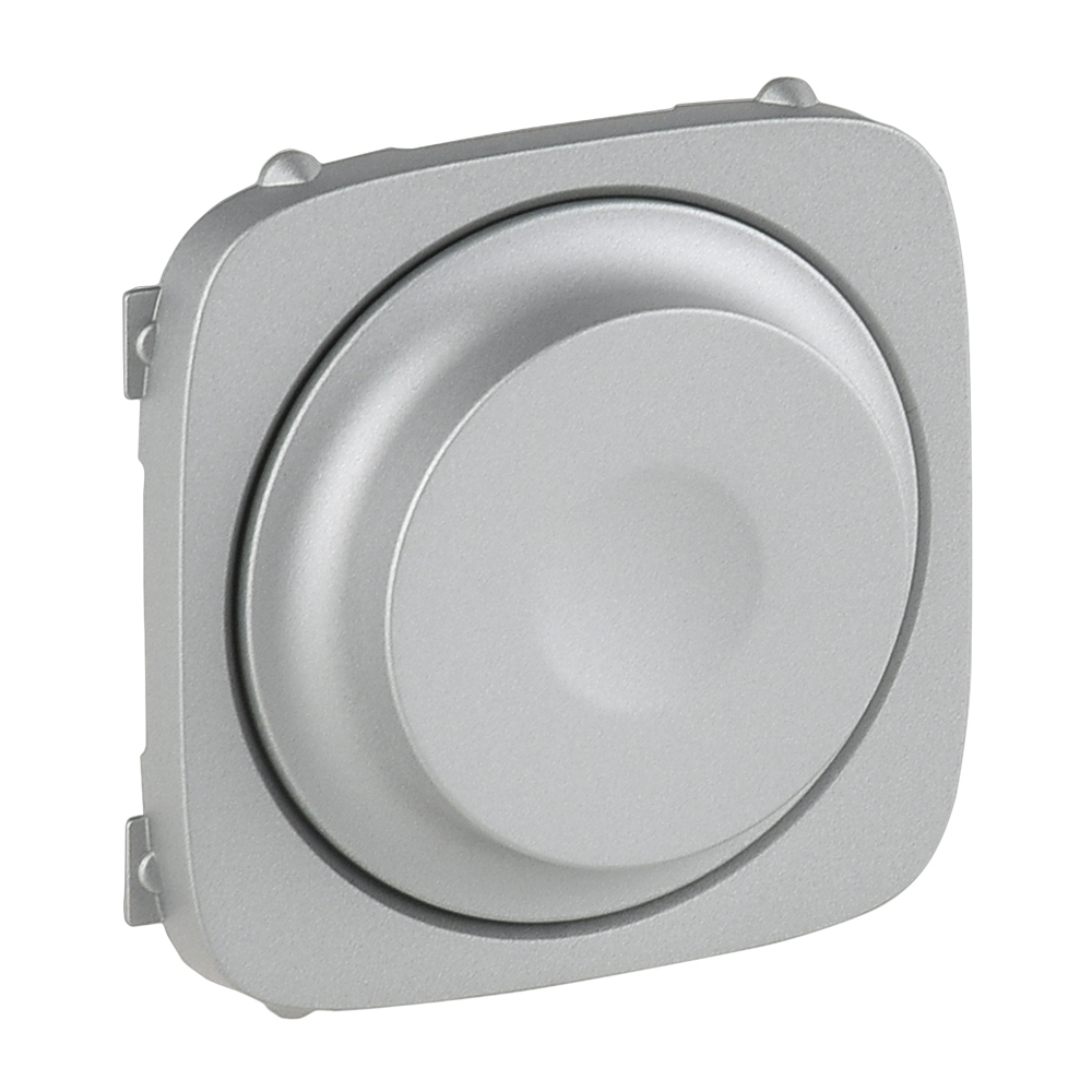 Cover plate Valena Allure - rotary dimmer without neutral 300 W - aluminium