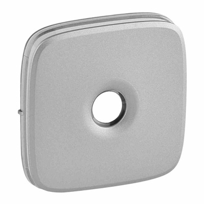 Cover plate Valena Allure - energy saving switch - aluminium