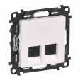 Valena Life белый в блистере Розетка RJ45 x2 Cat.6 UTP