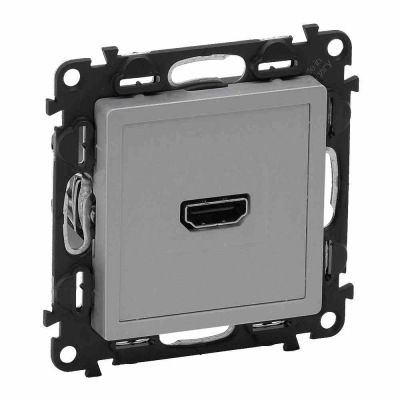 Розетки HDMI 1.3 с винтовыми клеммами - лицевая панель Valena Life - алюминий