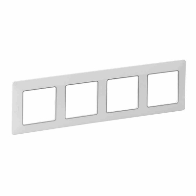 Valena Life белаяс хромом Рамка 4 местная