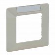 Plate Valena Life - with label holder (horizontal) - 1 gang - ivory