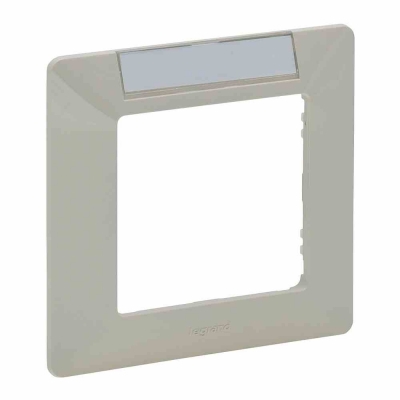 Plate Valena Life - with label holder (horizontal) - 1 gang - ivory