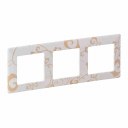 Plate Valena Life - 3 gang - royal white