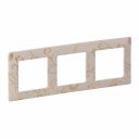 Plate Valena Life - 3 gang - royal ivory