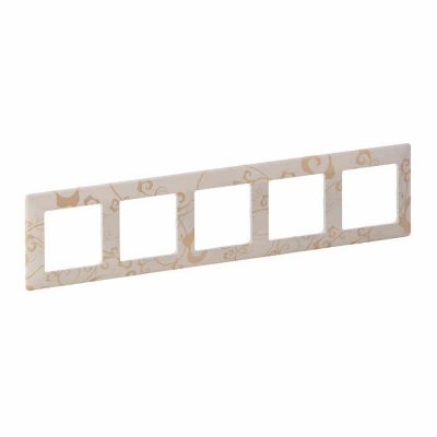 Plate Valena Life - 5 gang - royal ivory