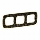 Plate Valena Allure - 3 gang - black barroque