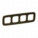 Plate Valena Allure - 4 gang - black barroque