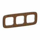 Plate Valena Allure - 3 gang - walnut