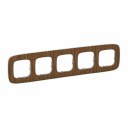 Plate Valena Allure - 5 gang - walnut