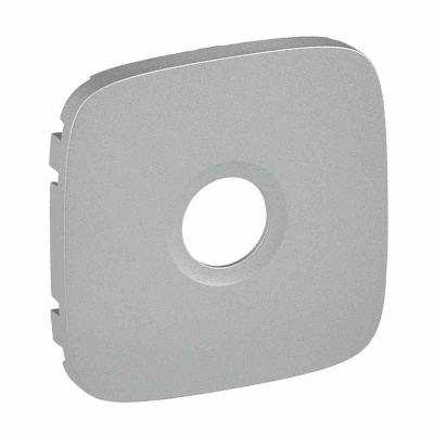 Cover plate Valena Allure - male/F type TV socket - aluminium