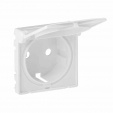Cover plate Valena Life - 2P+E socket - German standard - with flap - white