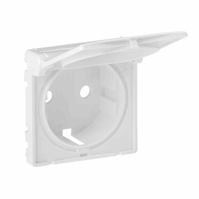 Cover plate Valena Life - 2P+E socket - German standard - with flap - white