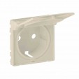 Cover plate Valena Life - 2P+E socket - German standard - with flap - ivory