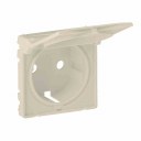 Cover plate Valena Life - 2P+E socket - German standard - with flap - ivory