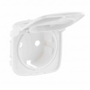 Cover plate Valena Allure - 2P+E socket - with flap - German standard - white