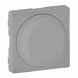 Cover plate Valena Life - rotary dimmer without neutral - aluminium