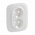 Cover plate Valena Allure - 2x2P+E socket - German standard - white