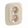 Cover plate Valena Allure - 2x2P+E socket - German standard - ivory