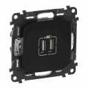 Valena Allure черная Розетка USB