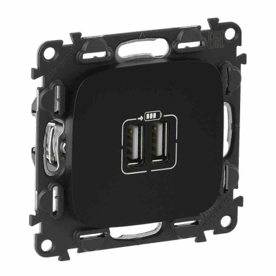 Valena Allure черная Розетка USB