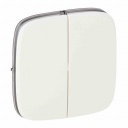 Cover plate Valena Allure - 2-gang switch/push-button - white