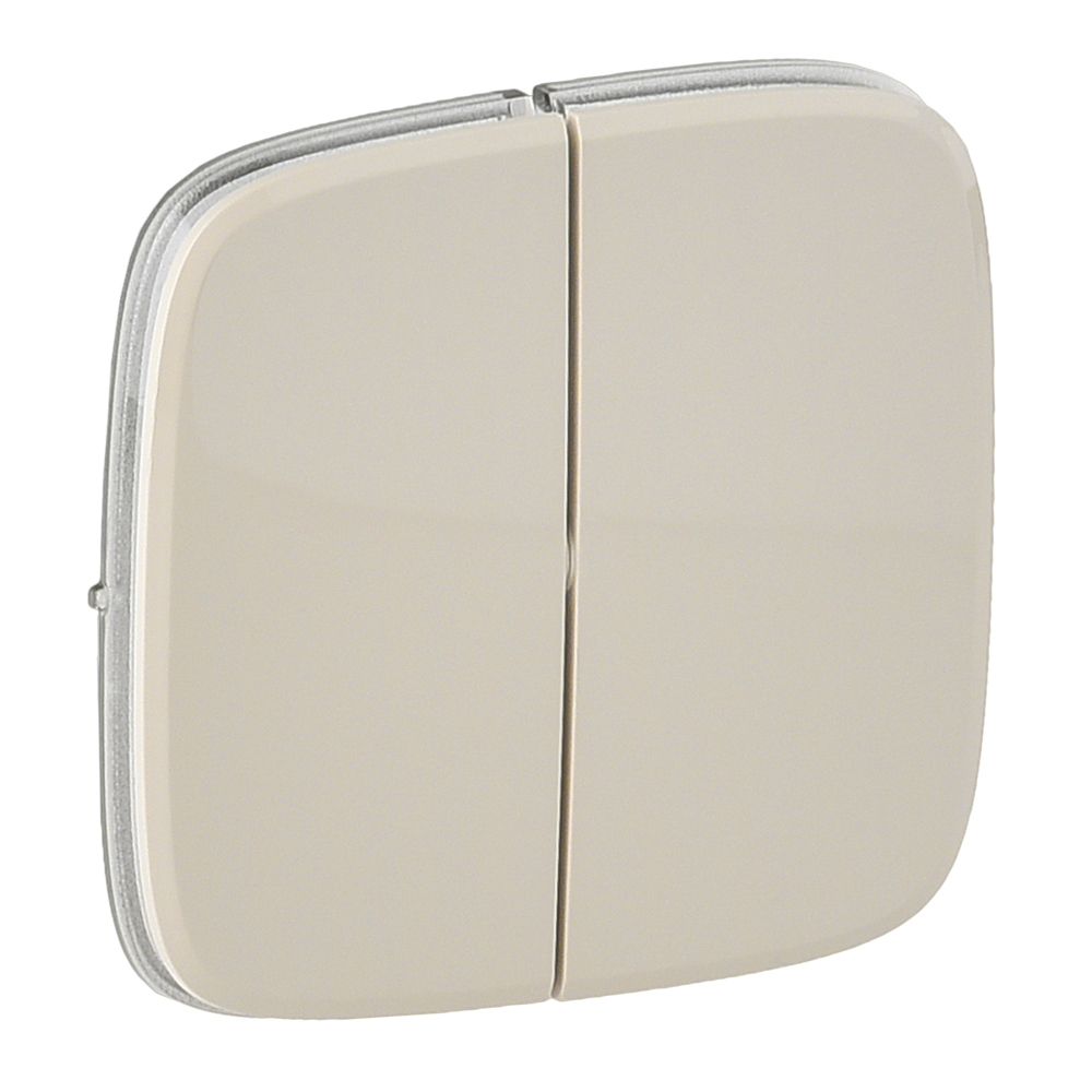 Cover plate Valena Allure - 2-gang switch/push-button - ivory