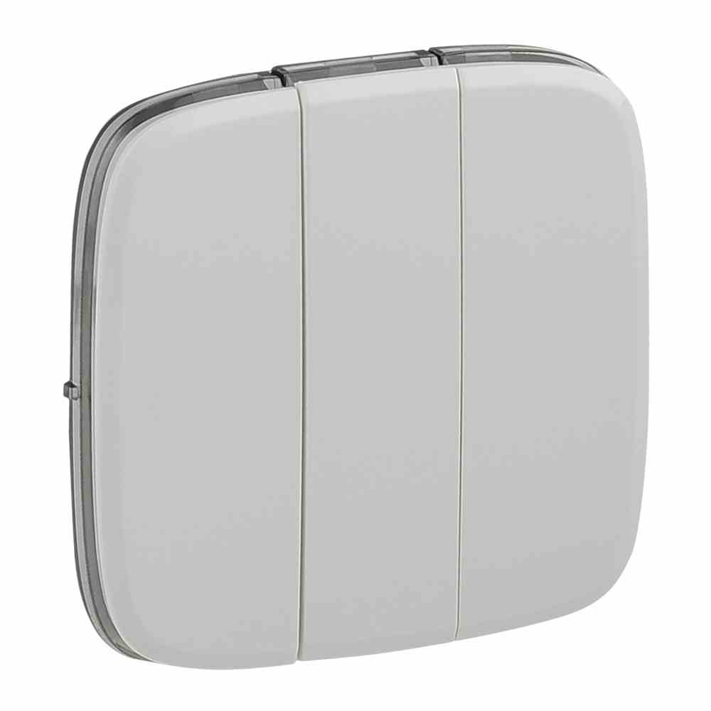 Cover plate Valena Allure - 3-gang switch/push-button - white
