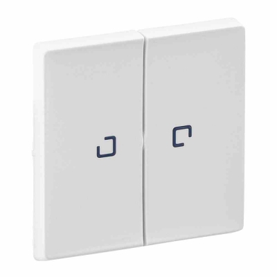 Cover plate Valena Life - 2-gang illuminated / with indicator - white