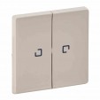Cover plate Valena Life - 2-gang illuminated / with indicator - ivory