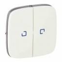 Cover plate Valena Allure - illuminated 2-gang switch/push-button - white