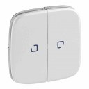 Cover plate Valena Allure - illuminated 2-gang switch/push-button - pearl