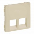 Cover plate Valena Life - double RJ 45/RJ 11 or RJ 45 + RJ 11 socket - ivory