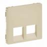 Cover plate Valena Life - double RJ 45/RJ 11 or RJ 45 + RJ 11 socket - ivory