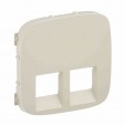 Cover plate Valena Allure - double RJ 45/RJ 11 socket - ivory