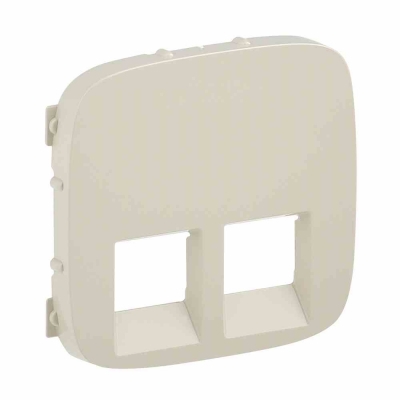Cover plate Valena Allure - double RJ 45/RJ 11 socket - ivory