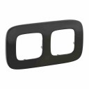 Plate Valena Allure - 2 gang - dark nickel