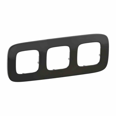 Plate Valena Allure - 3 gang - dark nickel